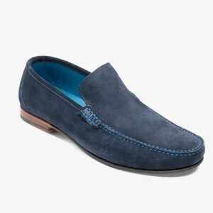The Loake Nicholson Navy Blue Suede Loafer Sz 10
